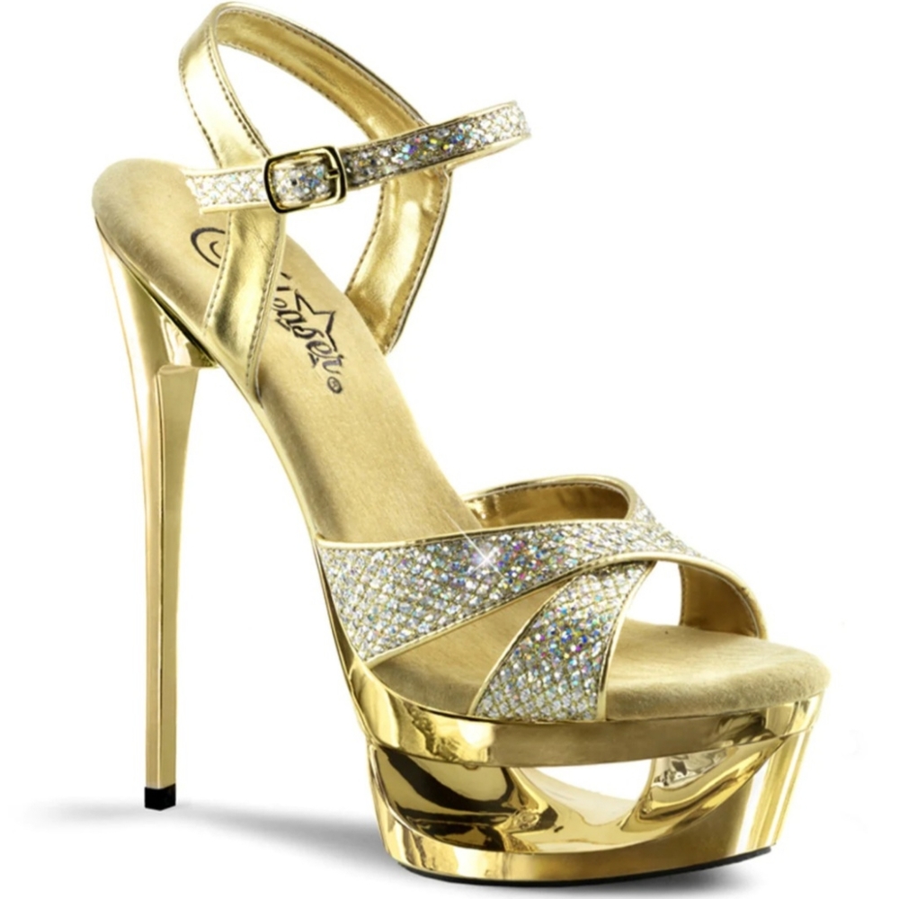 Pleaser Gold Plateform Heels